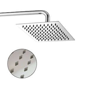 Chuveiro Ducha Inox 20x20 Cromado Slim Suporte Redondo