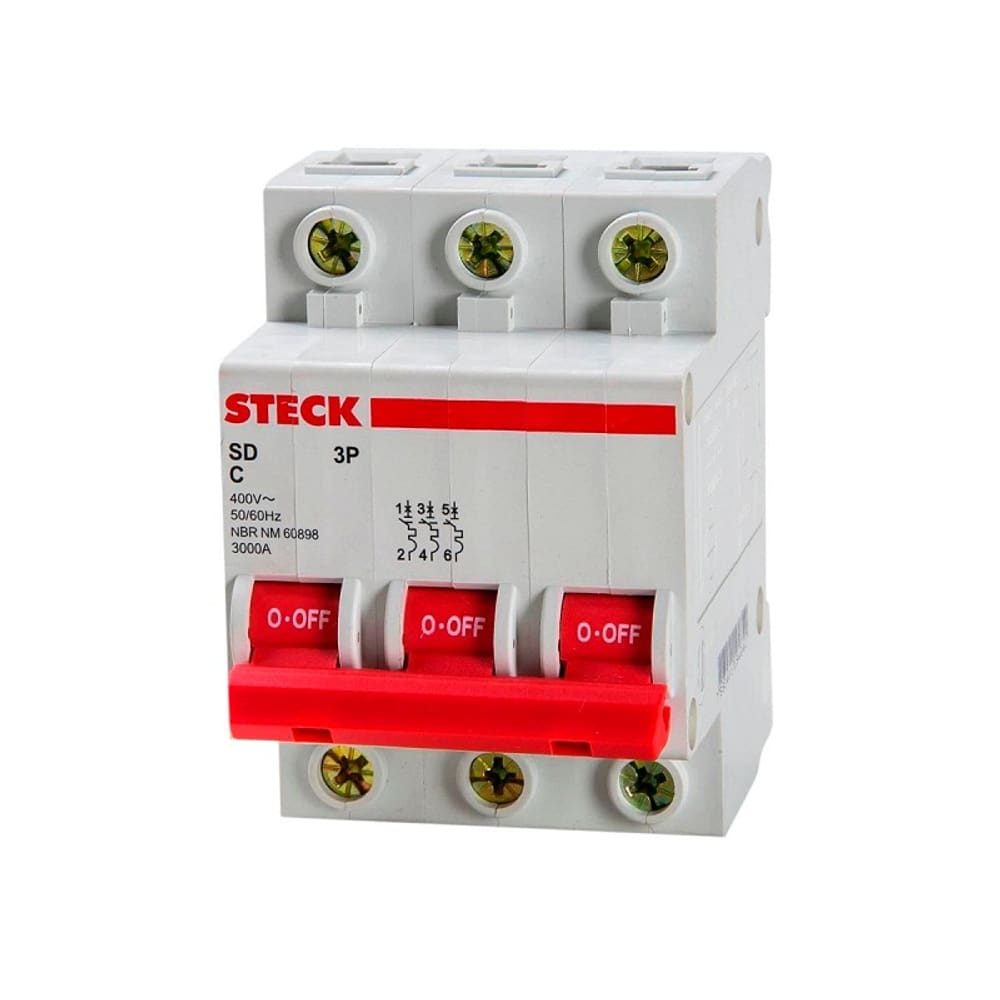 Disjuntor DIN Tripolar 32A SDD63C32 3KA – STECK