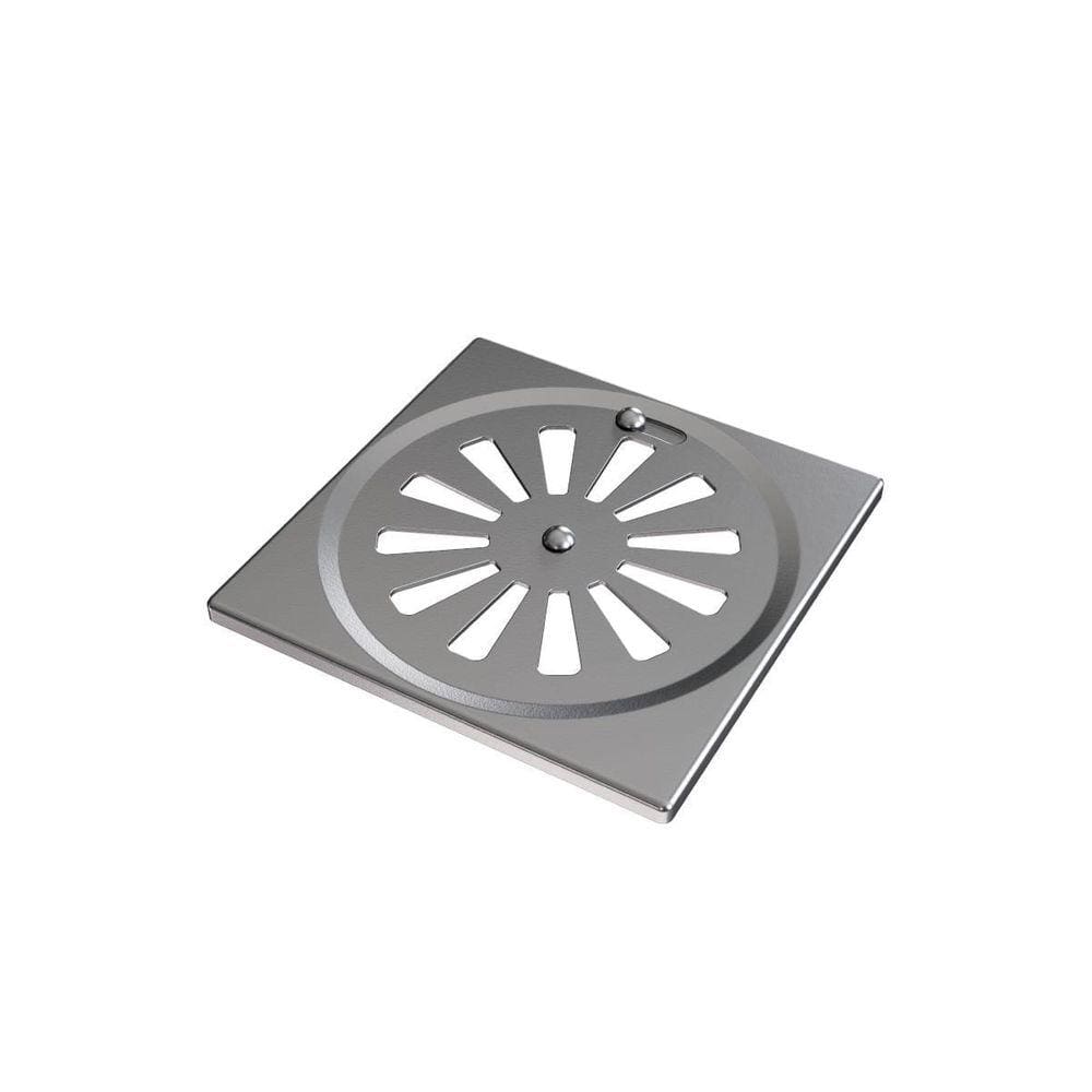 Ralo Quadrado Com Fecho Em Aço Inox 10 Cm Docol