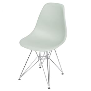 Cadeira Polipropileno Base em Metal OR Design Verde Claro