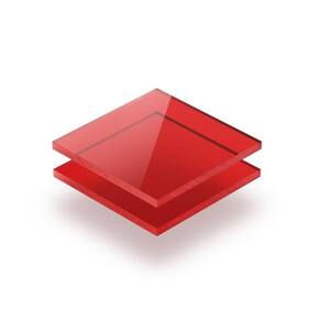 Chapa Acrilica Colorida Vermelho 412 1000X500Mm Esp.De 3Mm