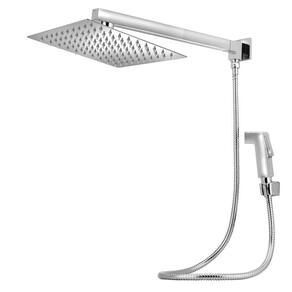 Ducha Chuveiro Quadrado 40X40 Slim Inox Completo C/Desviador