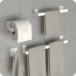 Kit Acessórios Para Banheiro Branco 4 Peças Master Slim DF