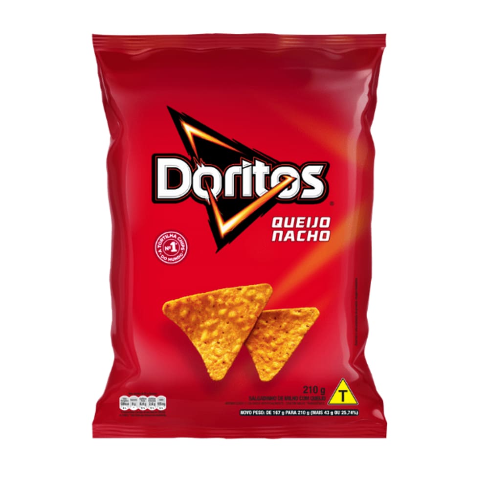 Salgadinho Doritos Queijo Nacho 210g - Elma Chips