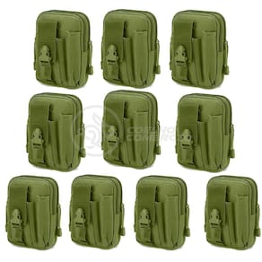 Kit 10 Bolsas Verde Militar Kit Sobrevivência Camping Selva