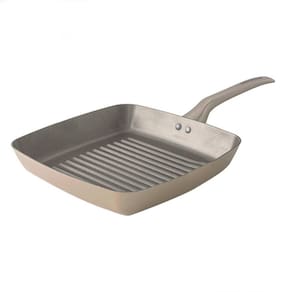 Mimo Style Grill Sartin Champanhe 24cm/1,2L - Estrutura em Alumínio Revestida em Cerâmica, Base Alto Relevo. Tampa Vidro