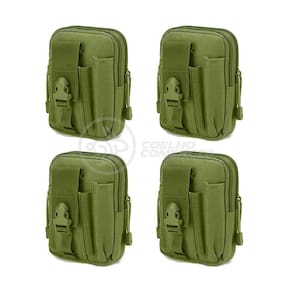 Kit 4 Bolsas Verde Militar Kit Sobrevivência Camping Selva