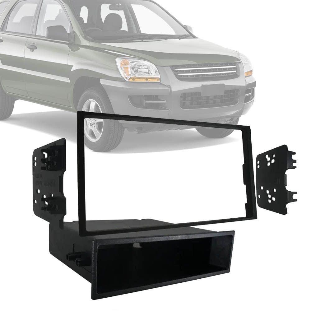Moldura Painel 1/2 Din Rádio Multimídia Kia Sportage 1995 até 2010