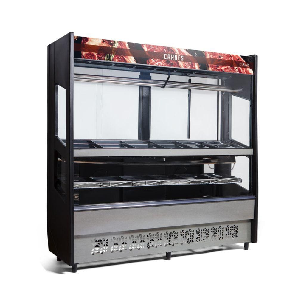 Balcão De Açougue Vertical 2,00M Preto Polar PEVA-200 220v