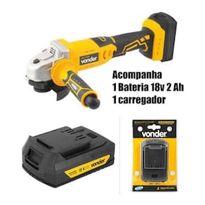 Esmerilhadeira 4.1/2 IEV 1808 VONDER c/ 1 bateria 2.0Ah 18V