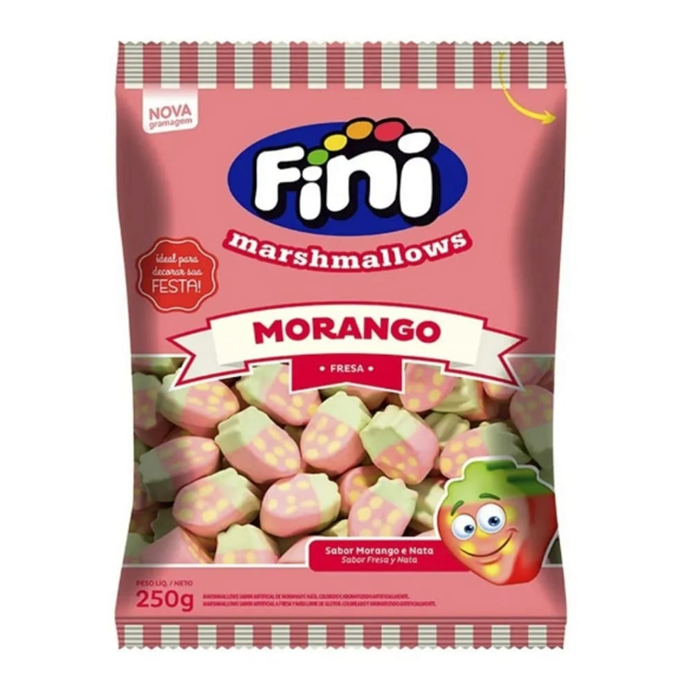 Marshmallow Fini Morango 250g