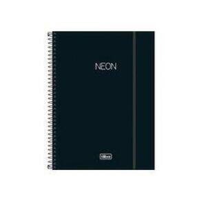 Caderno 10M 160Fls Esp. Neon Preto - 302465