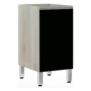Balcão Sem Tampo 40cm Lis Legno Crem e Preto Tx