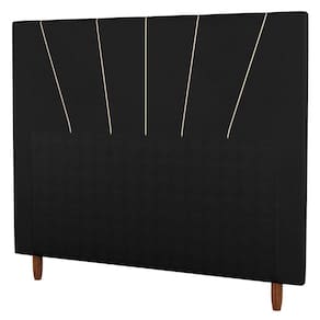 Cabeceira Cama Box Casal Dallas 140Cm Suede Preto