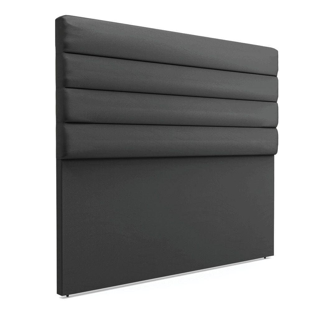 Cabeceira Para Cama Box King 190 Cm Corino Preto