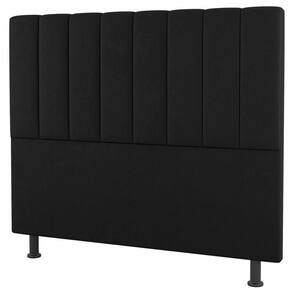 Cabeceira Cama Box Casal Cora 140Cm Sintético Preto