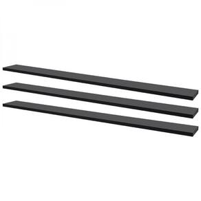 Kit 3 Prateleiras 100 X 10cm Preta Suporte Invisível
