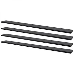 Kit 4 Prateleiras 100 X 15cm Preta Suporte Invisível