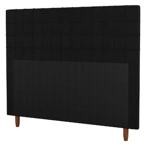 Cabeceira Cama Box Casal Parisis 140Cm Suede Preto