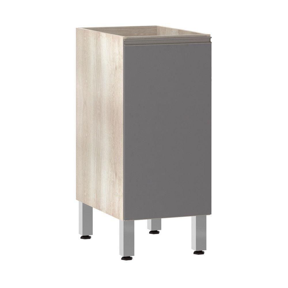 Balcão Sem Tampo 35cm Luci Legno Crem e Cinza Puro