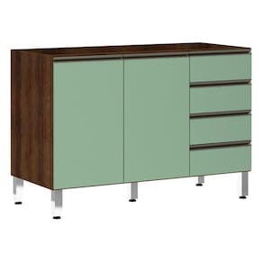 Balcão De Pia Sem Tamp 120cm Jade Com Verde Jade