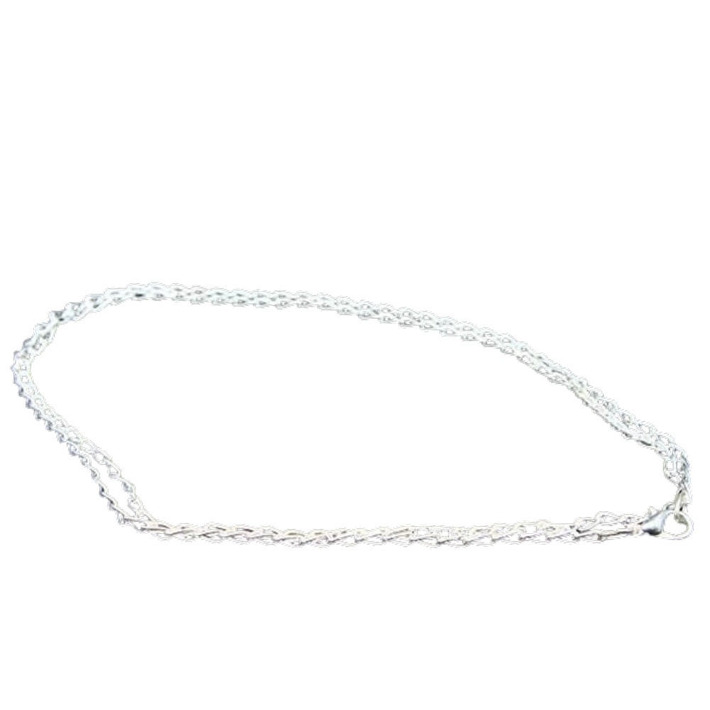 Cordão/Correntinha para Pingente Banho Prateado 60cm