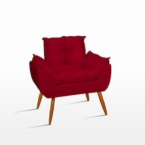 Poltronas Decorativas Opala Decoração Vermelho