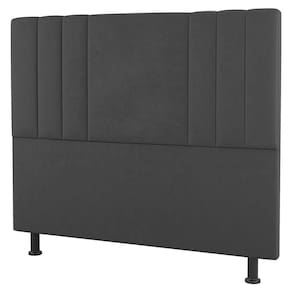 Cabeceira Cama Box Casal Grace 140Cm Suede Cinza Escuro