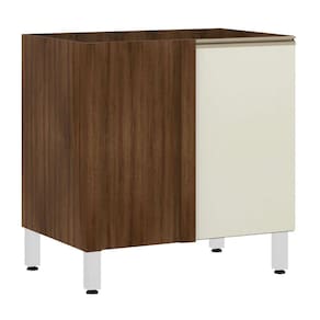 Balcão Sem Tampo Canto Reto 80cm Jade Com Kashmir