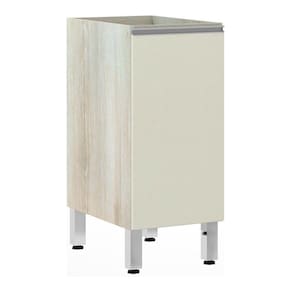 Balcão Sem Tampo 35cm 1 Prateleira Lis Legno Crem e Kashmir