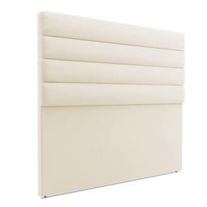 Cabeceira Para Cama Box King 190 Cm Veludo Bege