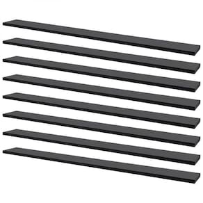 Kit 8 Prateleiras 100 X 10cm Preta Suporte Invisível
