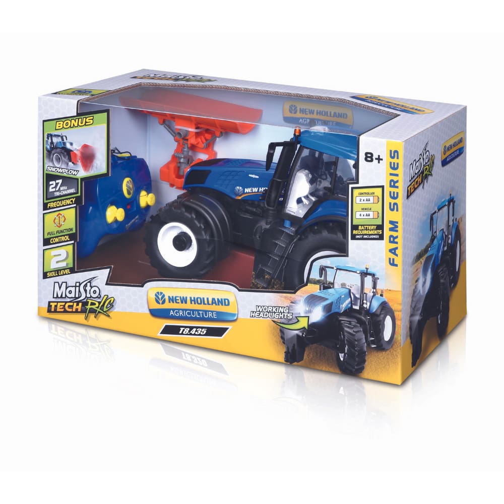 Trator de Controle remoto c/ arado de Neve- New Holland
