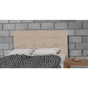 Cabeceira Estofada P/ Cama Box Casal 140cm suede Bege