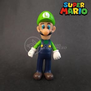Kit Boneco Luigi Articulado Super Mario 13Cm + Caneca 350Ml