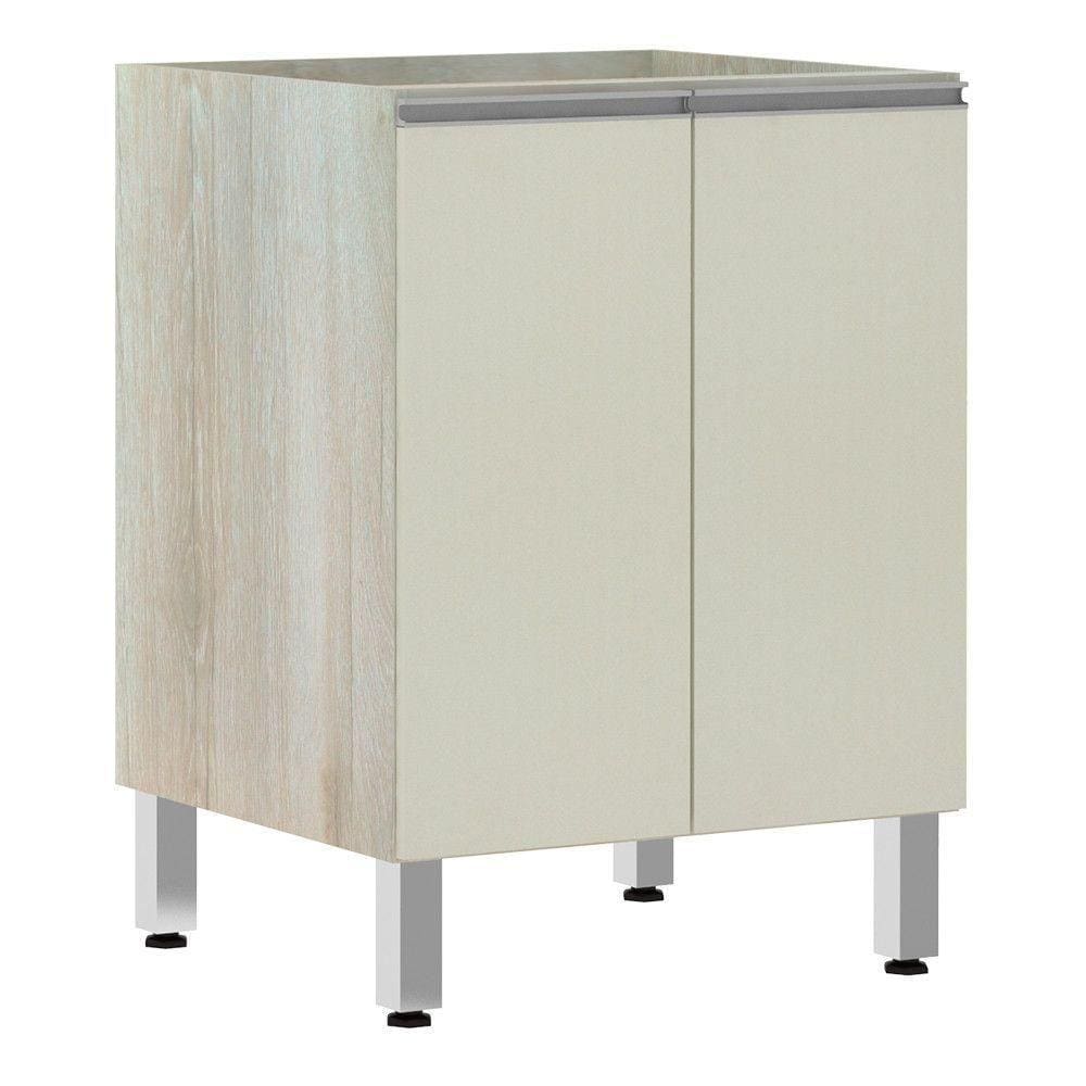 Balcão Sem Tampo 60cm Lis Legno Crem e Kashmir