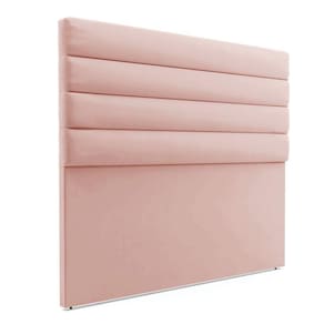 Cabeceira Para Cama Box King 190 Cm Veludo Rose