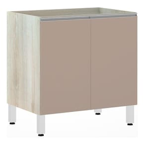 Balcão Sem Tampo 80cm Lis Legno Crem e Connect