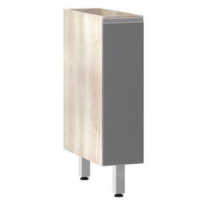Balcão Sem Tampo 20cm Lis Legno Crem e Cinza Puro