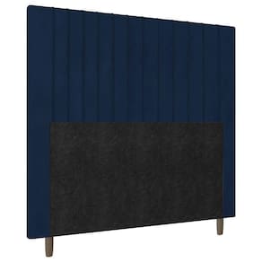 Cabeceira Cama Box Solteiro Nala 90cm Veludo Azul Marinho