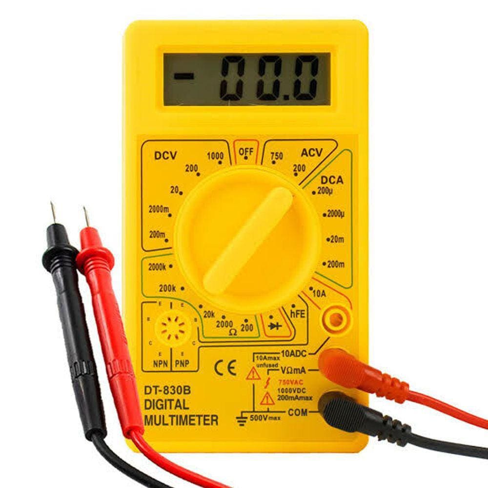 Multimetro Digital Exbom Com Bateria 9V - Dt-830