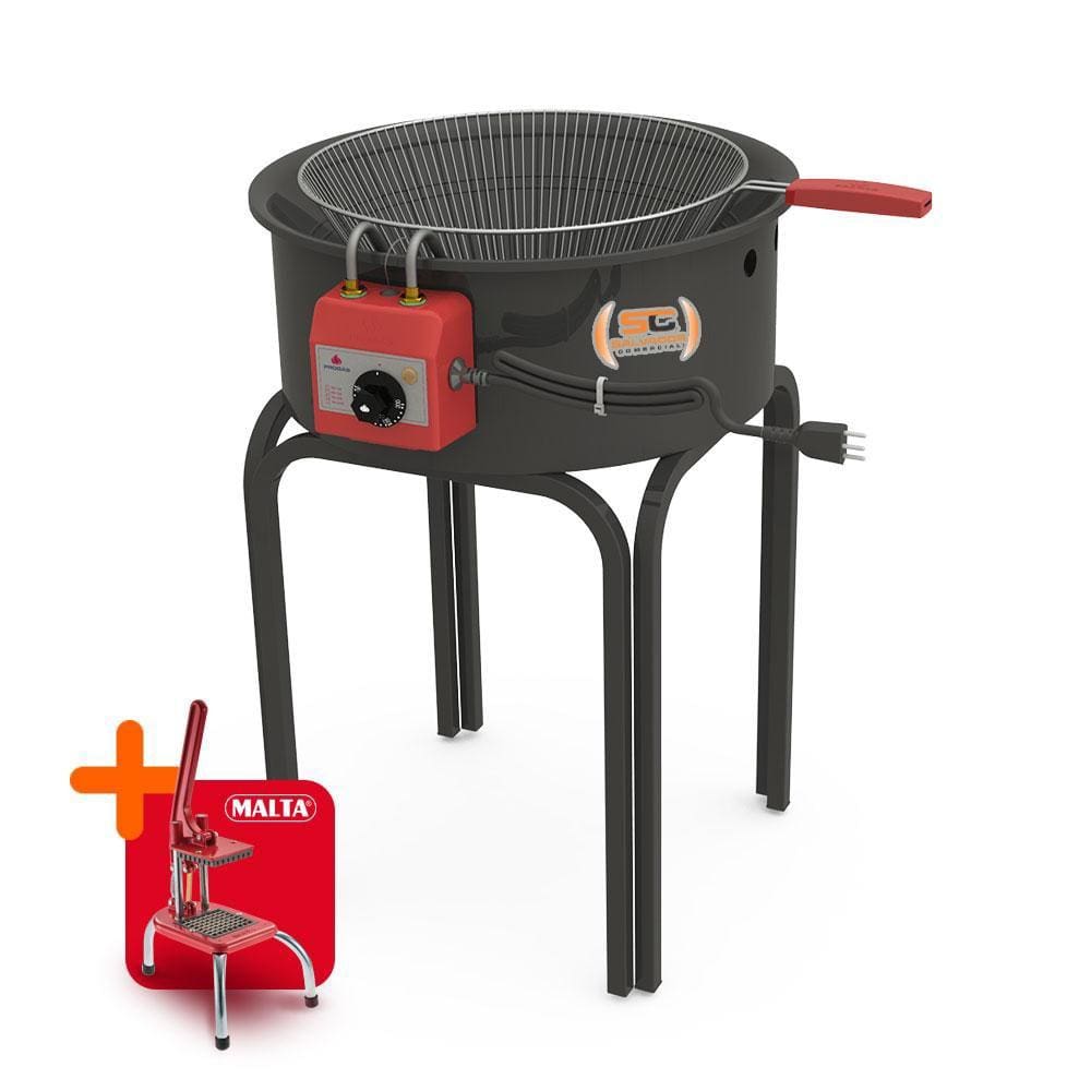 Tacho Fritador Coluna Elétrico 14L Óleo PR-14E 220V Progás e Cortador de Legumes