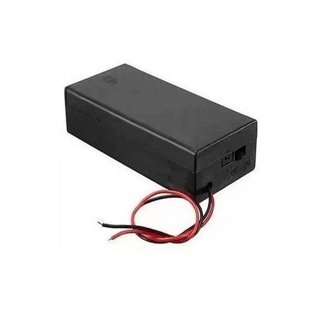Suporte P/ 2X Baterias 18650 Com Chave On/Off