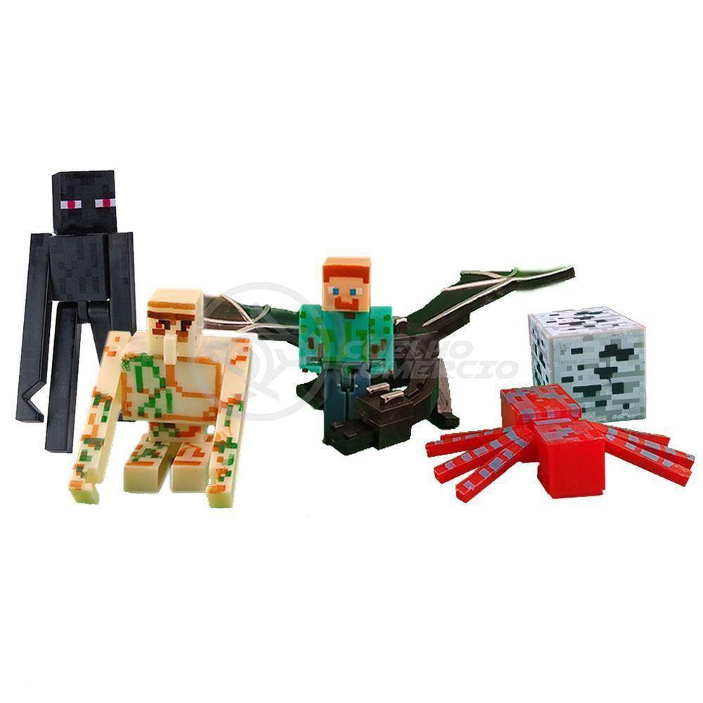 Bonecos Minecraft Kit 10 PCS Dragão Nova Coleção - Yes - Boneco