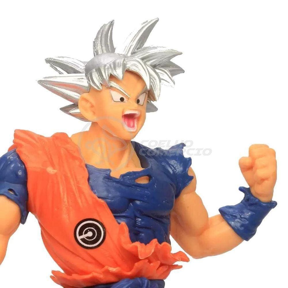 Boneco Goku Ultra Instinto Cabelo Cinza Prateado Colecionavel Super Sayajin  Dragon Ball Super