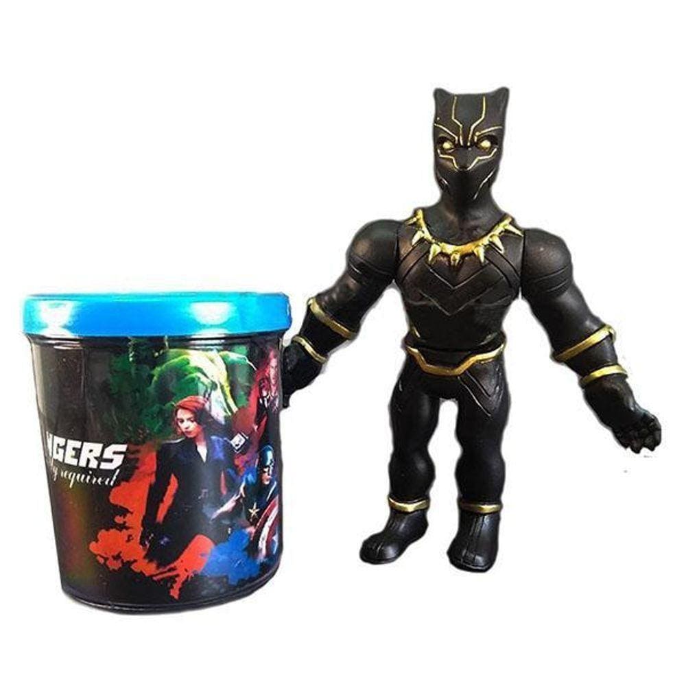 Kit Boneco Pantera Negra Marvel 16Cm + Caneca 350Ml