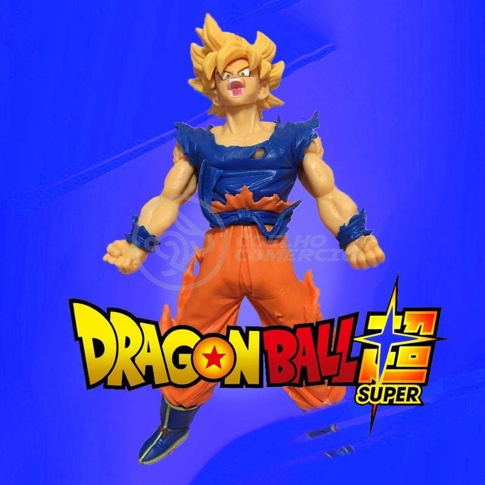 Boneco Articulado - 30 cm - Dragon Ball - Super Saiyan Goku Battle