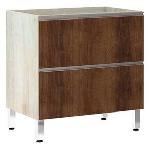 Balcão Sem Tampo 80cm Misto Basculante Luci Legno Crema Com