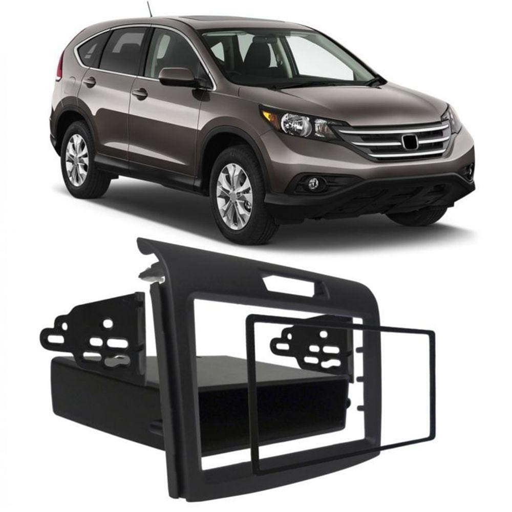 Moldura De Painel 2 Din Honda Crv 2012 2013 2014 2015 2016 Para Cd Dvd 2 Din