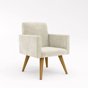 Kit 02 Poltronas Decorativas Balaqui Decor Bege